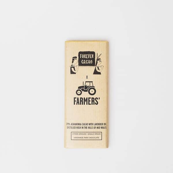 FARMERS' chocolate, Forever Cacao, Pablo Spaull, from bean to bar, 72% dark chocolate, lavender chocolate