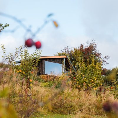 Sauna in orchard in Welsh hills not far from River Wye